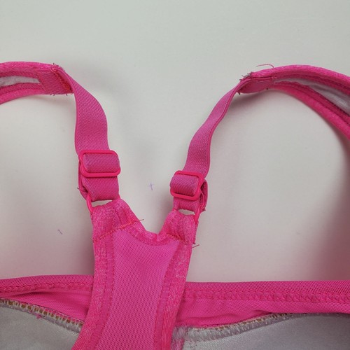 Champion Womens Wireless Sports Bra 34C Hot Pink Racerback Padded Adjustable - Picture 5 of 7