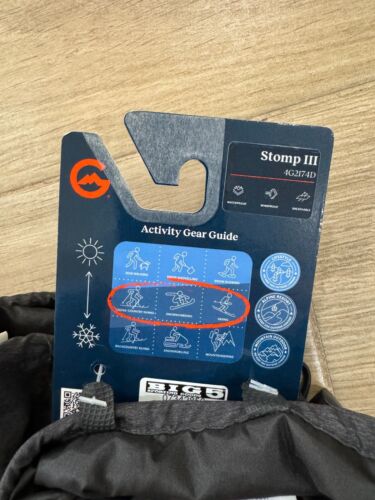 New Gordini Men's Snow Gloves LARGE Black Cold Weather Stomp III Ski Outdoor NWT - Picture 6 of 9