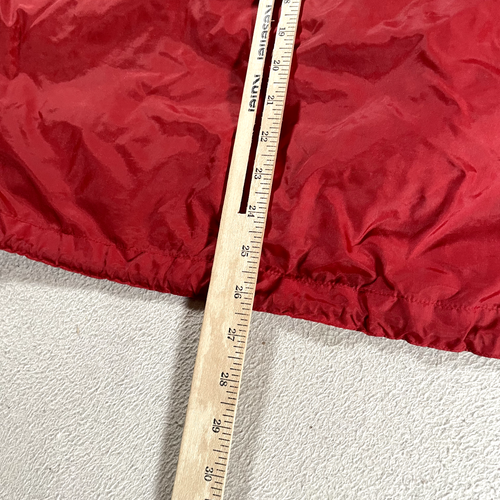 Y2K Gap Windbreaker Jacket Mens Large Red Pullover Quarter Zip Lightweight Hood - Picture 12 of 14