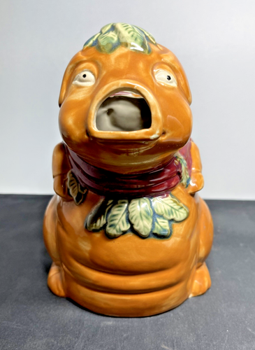 RARE Antique Majolica Pig Pitcher Italy 8" OSH - Picture 2 of 10