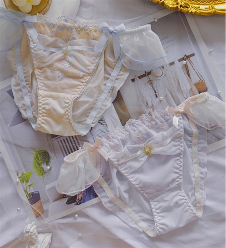 Mutandine da cameriera giapponesi mutandine Lolita simpatiche ragazze fiocco pizzo slip intimo - Foto 3 di 27