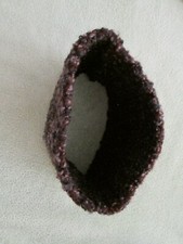 Thick soft, knit, wool broad headband for winter. Shades of brown