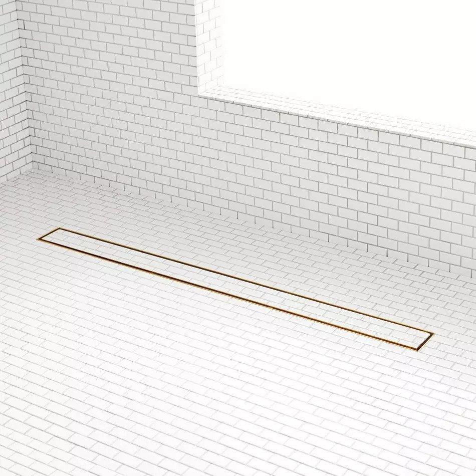 Signature Hardware 32" Cohen Linear Shower Drain, Brushed Gold eBay