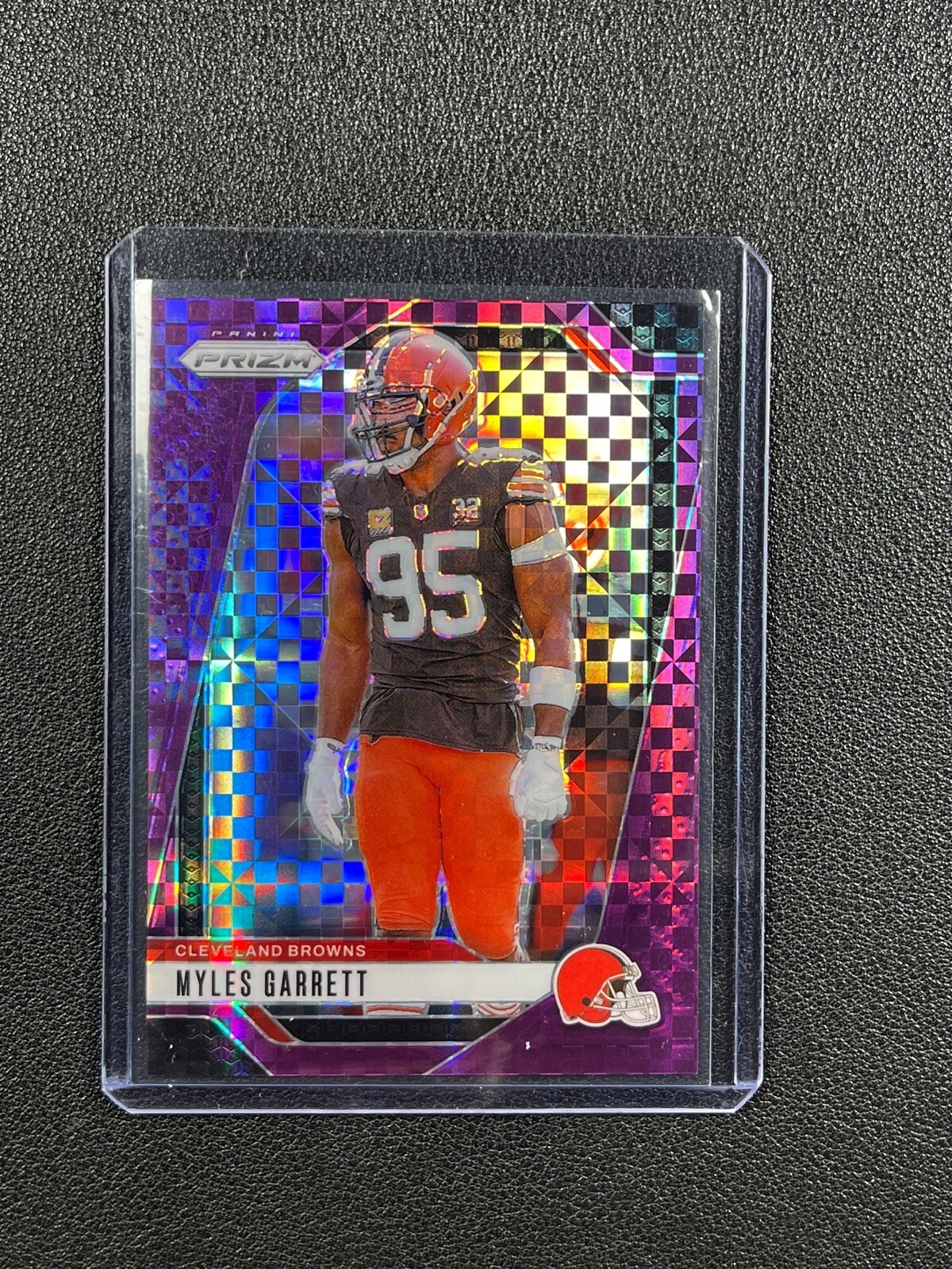 MYLES GARRETT 2024 PANINI PRIZM FOOTBALL #69 PURPLE POWER PRIZMS 29/49