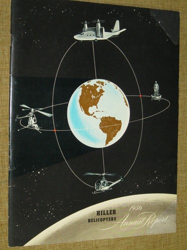RARE Original Manual Catalog HILLER HELICOPTERS 1956 Annual Report Photos 222