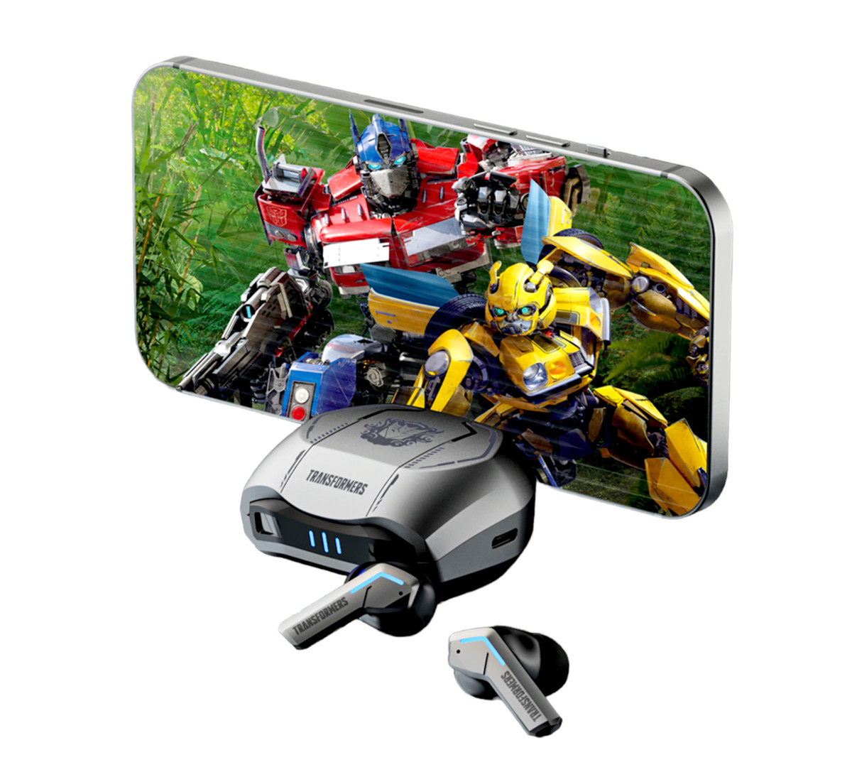 Transformers TWS Earbuds Bluetooth 5.3 Wireless Gaming Earphones Charging Case