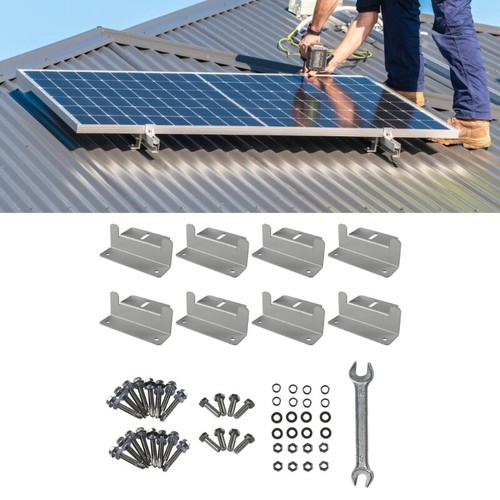 Solar Panel Z Bracket Mounting with Stainless Fixings Caravans Roof Motorhome - Picture 4 of 10