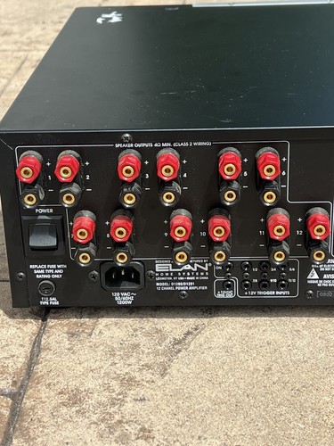 Elan D1200/ D1201 12 Channel Digital Power Amplifier. 6-Zone House Audio Amp. - Picture 5 of 8
