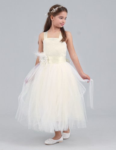 US Flowers Girls Party Dress Wedding Bridesmaid Maxi Princess Pageant Prom Gown - Picture 24 of 34
