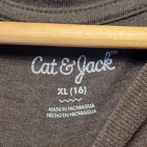 Cat and Jack Computer Bug Short Sleeved Gray Graphic T Shirt Tee Boys XL 16 & - Picture 5 of 10