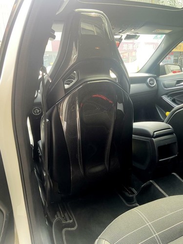 For Benz A CLA Class A35 A45 CLA45 Real Carbon Interior Seat Back Cover Trim - Picture 5 of 13