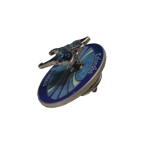 "Colorado Princess" Enamel Pin Blue Butterfly - Picture 5 of 5