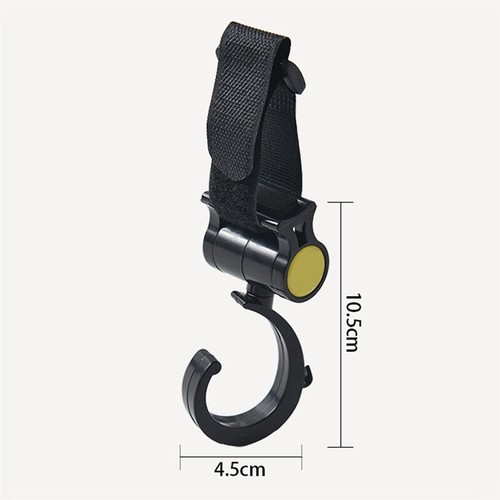 1 Pair Baby Pram Stroller Pushchair Swivel Hanger Hooks for Diaper Bag Mummy Bag - Picture 6 of 10
