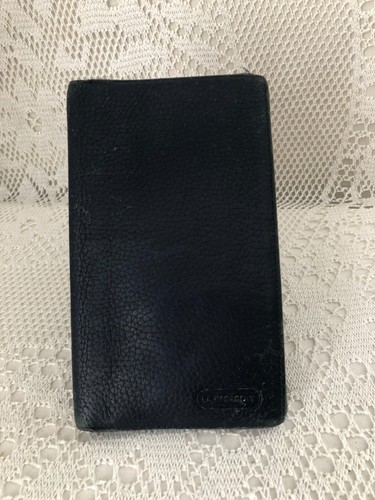 Porte monnaie Portefeuille La Bagagerie Cuir bleu marine Vintage - Imagen 3 de 10