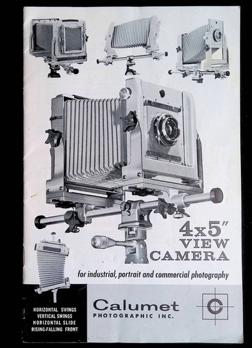 Original Vintage Calumet 4x5" View Camera Sales Brochure - Picture 1 of 2