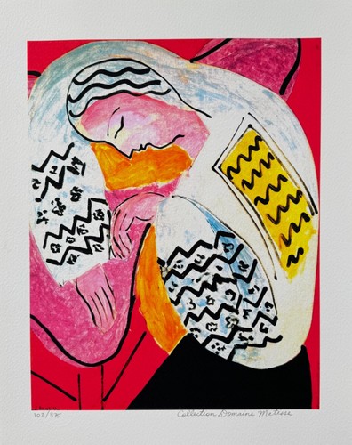 Henri Matisse THE DREAM Estate Signed Stamped Limited Edition Giclee Art 16"x12" - Picture 3 of 7