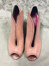 Poetic Licence London Brown Leather shoe boot Vintage Vibe Heels Sandstone 8/39