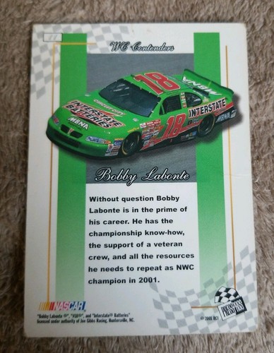 2001 Press Pass Premium #11 Bobby Labonte - Picture 2 of 2
