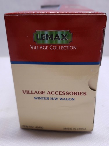 RETRO RARE 2004 LEMAX "WINTER HAY WAGON" VILLAGE ACCESSORY - Picture 7 of 9