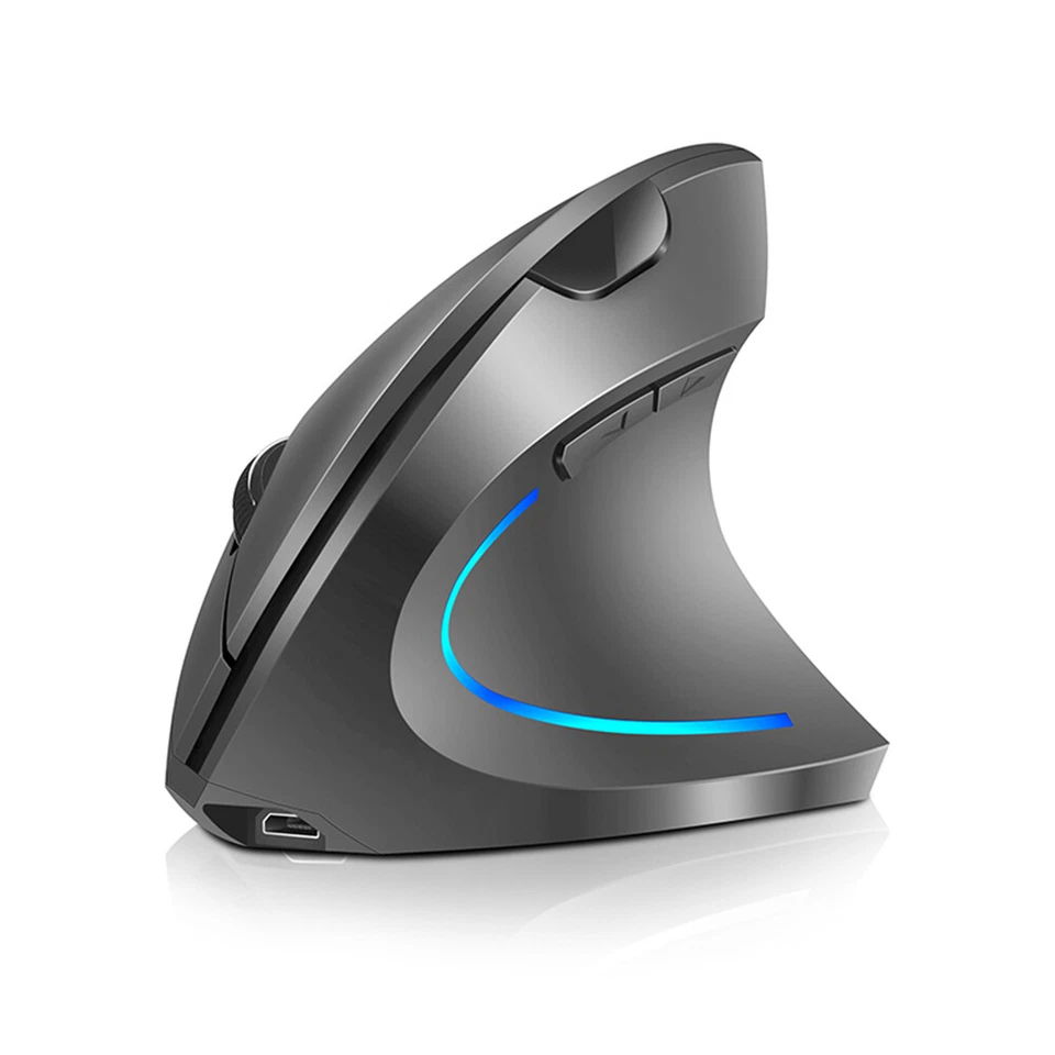 2.4G Wireless Vertical Mouse Rechargeable Ergonomic Mouse 3 Adjustable DPI O0W0 - Image 2 of 4