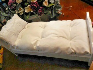 Doll Crib Mattress Set White Tuffed Mattress 12 X 24 Lace