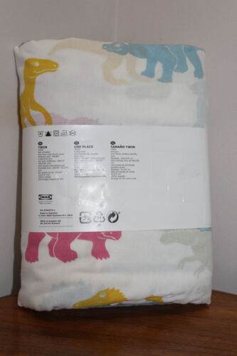 IKEA JATTELIK CHILDRENS DUVET COVER SET 100% COTTON DINOSAURS TWIN SIZE - Picture 3 of 3