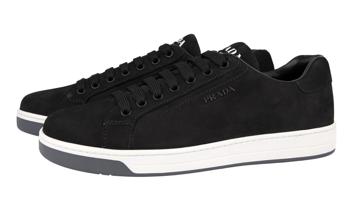 ■PRADA■ Calfskin Downtown Sneakers Prada Downtown Sneakers | White | FARFETCH