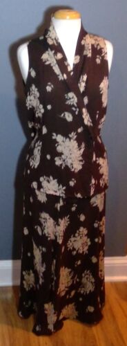 Vintage DANA BUCHMAN 3 Piece 100% Silk Blouse, Skirt, Scarf - Picture 2 of 8