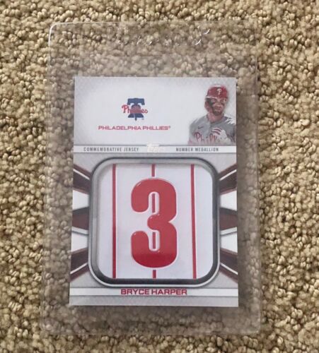 2022 Topps Player Jersey Number Medallion Card Bryce Harper #JNM-BH Phillies + - Picture 2 of 4