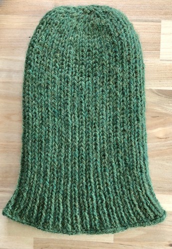 New Handmade Spruce Green Soft Wool Blend Knitwear Beanie Hat, One Size Adult - Picture 7 of 19