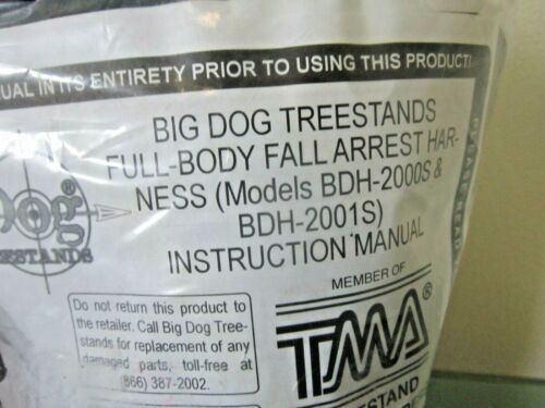 Big Dog Treestands Full-Body Fall Arrest Harness ~ BDH-2000s BDH2001s ~ NEW - Picture 5 of 5