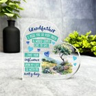 Grandfather Memorial I Miss You Tree Nature Outdoor Gift Heart Keepsake Plaque