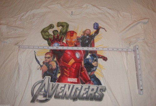 MARVEL AVENGERS T SHIRT SZ L LARGE IRON MAN HULK THOR CAPTAIN AMERICA GUC - Imagen 5 de 7