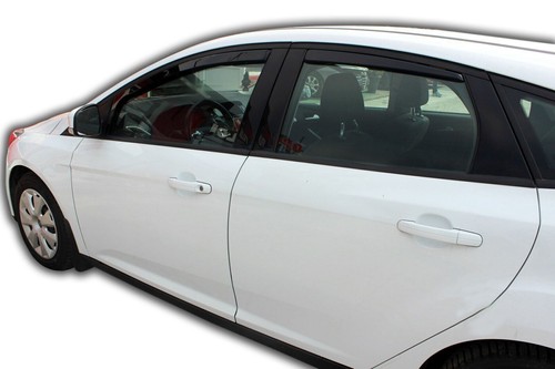 Tinted Wind Deflectors For Ford Focus lII MK3 5-doors 2011-2018 hatch ! - Picture 2 of 12