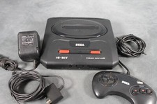 Sega Mega Drive II Spielkonsole - Schwarz mit Kabel und Controller TOP