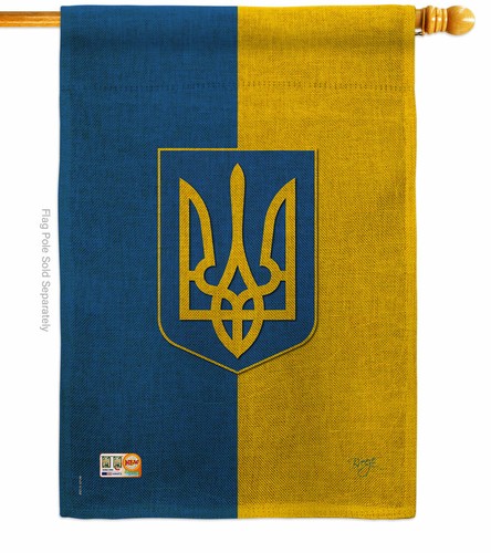 Ukraine Sackleinen Garten Flagge Nationalität Deko Geschenk Hof Haus Banner - Bild 3 von 19