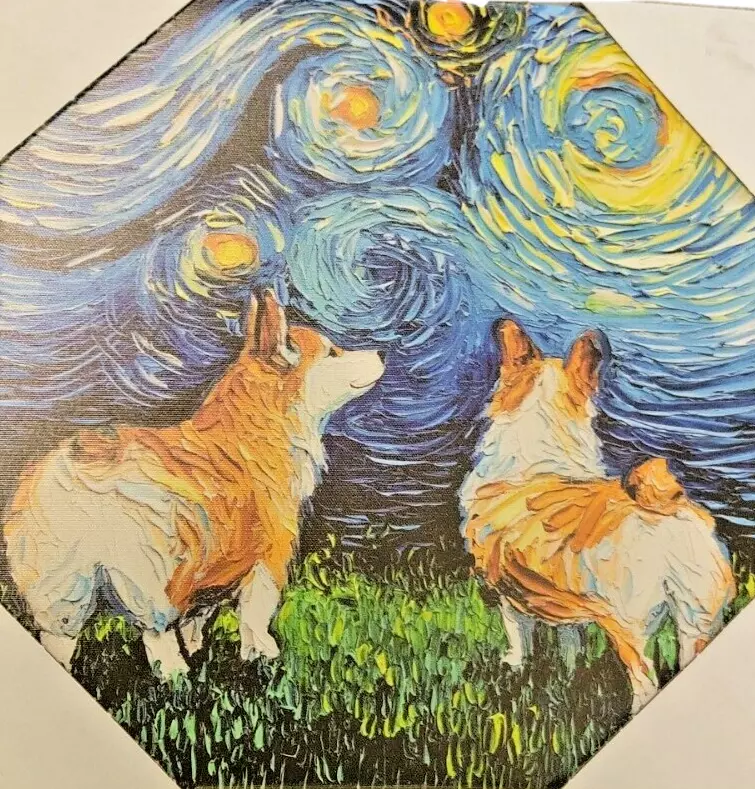 Corgi canvas shop art