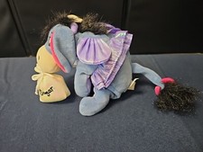 Disney Store EEYORE Winnie The Pooh SUGAR PLUM FAIRY Bean Bag NWT W/PROTECTOR