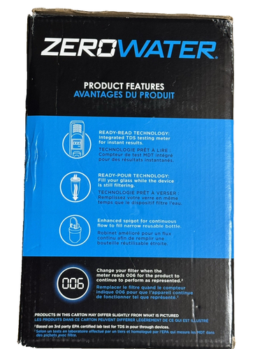 ZeroWater 22 Cup/5.2 Liter Water Filter Jug Brand New Filter Included - Picture 5 of 14