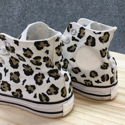Converse Sneaker Womens 6.5 White Chuck Taylor Leopard Hi
