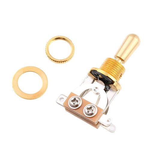 3-Way Toggle Switch w/Brass Tip Cap for Gibson Epiphone Les Paul Guitar - Picture 5 of 6
