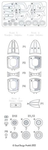 Dead Design 1/48 F-4B/C/D/J/N PHANTOM II CANOPY PAINT MASK Hasegawa - Picture 2 of 2