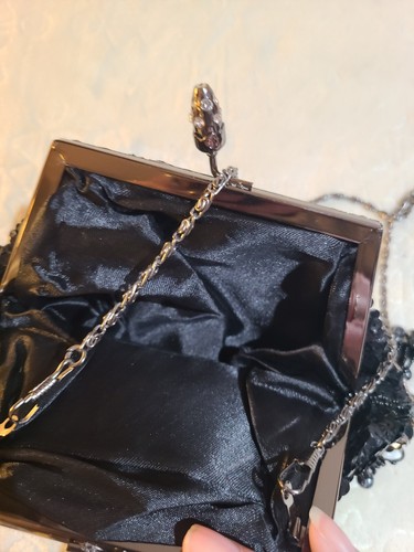 Sun Fashion Miami Purse Fully Beaded on Both Sides with shoulder strap - Picture 7 of 10