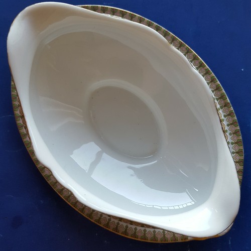 Wm. Guerin & Co Limoges France GUE76 Gravy Boat w/Attached Underplate. Red Green - Picture 10 of 12
