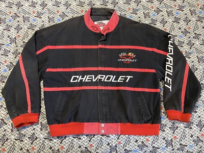 ヴィンテージ品‼️ Chevrolet Racing ジャケット 黒/赤 Chevrolet Racing Champions Apparel Jacket Coat Red Men's XXL