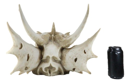 Large Elder Dragon Skull Statue Legendary Erathia Fossil Skeleton 18"L Figurine - Picture 8 of 10