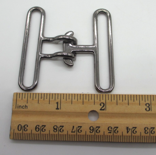 Gunmetal Gray Metal Belt Buckle Toggles Clasp Lot - 11 Pairs - Picture 2 of 8