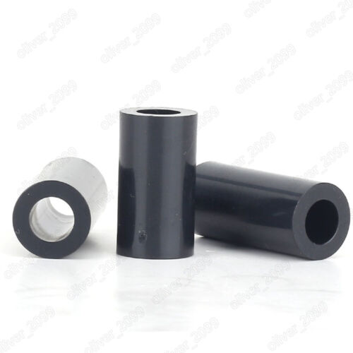 Black ABS Nylon Round Non-Thread Column Standoff Spacer Washer M3 M4 M5 M6-M10 - Picture 3 of 5