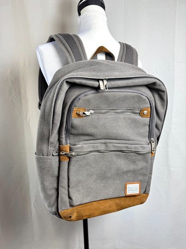 Travelon Heritage Anti-Theft Laptop Backpack Pewter Gray RFID 13 x 17.5" in EUC - Picture 9 of 12