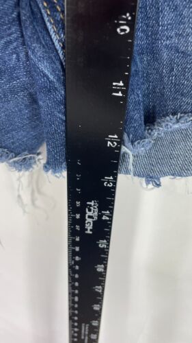 Pantalones Cortos Antiguos Azul Marino Para Mujer Mini Corte Desgastados Azul Deshilachado Mezcla de Algodón Talla 4. - Imagen 3 de 9